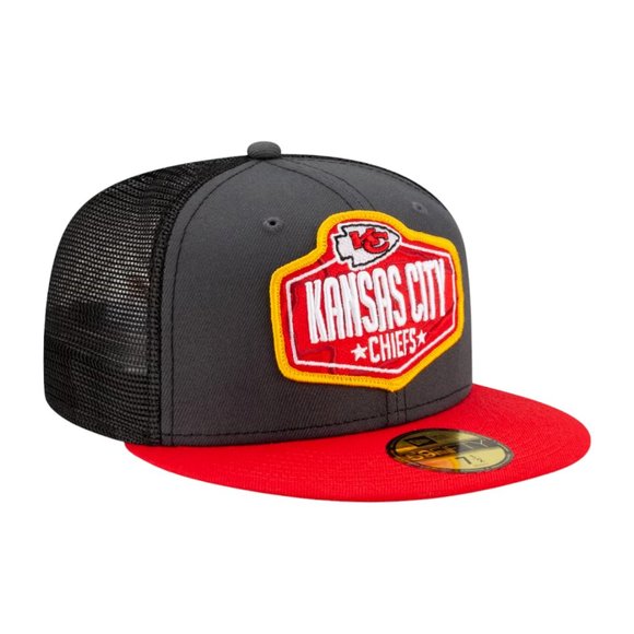New Era Kansas City Chiefs NFL Draft Day 59FIFTY Fitted Hat Cap Size 7 1/4 - Picture 1 of 4